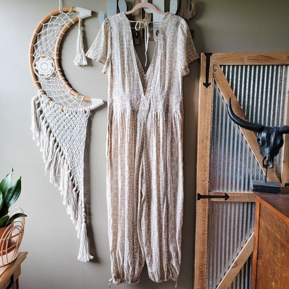 Free People | Layla One Piece Printed Jumpsuit Light Combo - Picture 8 of 9